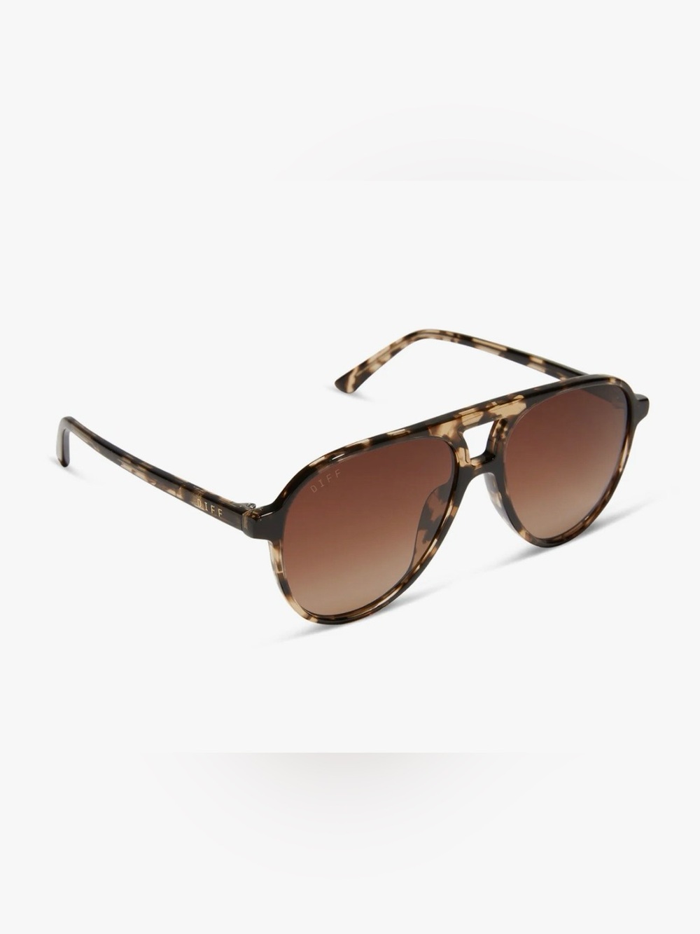 Diff Eyewear Tortoiseshell Sunglasses with Brown Gradient Lenses- TOSCA II